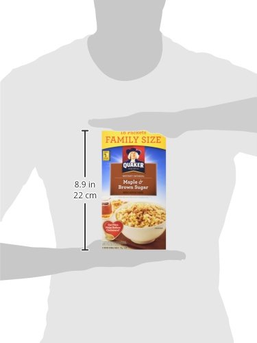 Quaker Maple & Brown Sugar Flavour Instant Oatmeal, 18 Packets, 774g