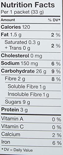 Quaker Maple & Brown Sugar Flavour Instant Oatmeal, 18 Packets, 774g