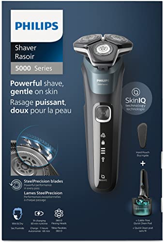 Philips Electric Shaver Series 5000, Wet & Dry with Charging Stand, S5898/25