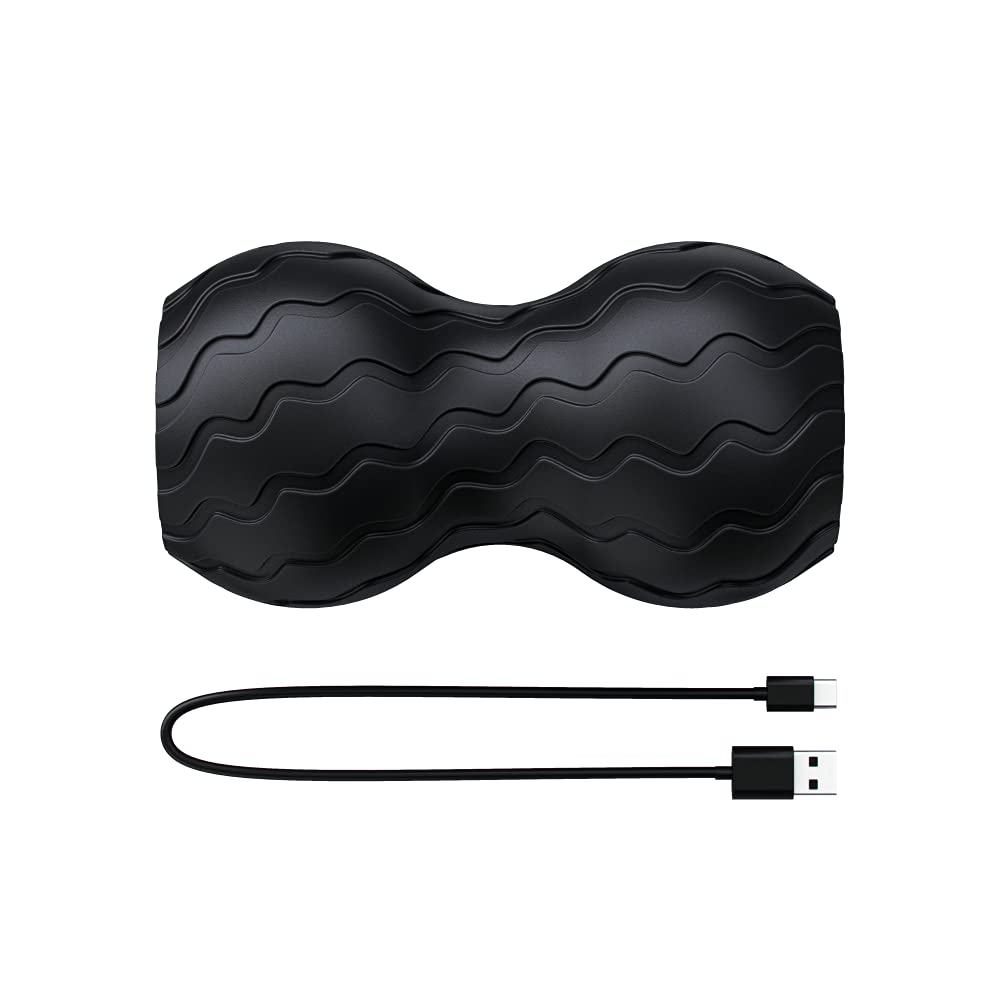 Therabody Wave Series Wave Duo - Ergonomically Contoured Foam Roller. Bluetooth Enabled Muscle Roller for Your Back, Neck & Spine with 5 Customizable Vibration Frequencies in Therabody App