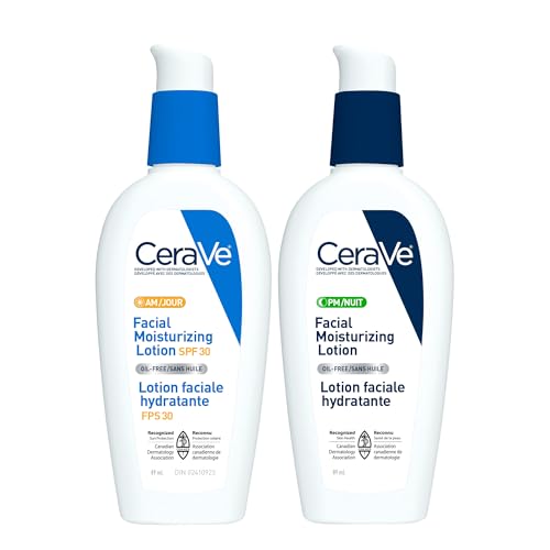 CeraVe Facial Moisturizer with SPF 30. Face Sunscreen Lotion with Hyaluronic Acid, Niacinamide & Ceramides for Women & Men. Oil-free, normal to dry skin. Verified Extended Use Date, Travel Size 89ML