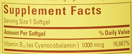 Nature Made Vitamin B12 1000 mcg, Dietary Supplement for Energy Metabolism Support, 150 Softgels, 150 Day Supply