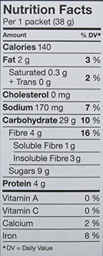 Quaker High Fibre Wild Berry Medley Instant Oatmeal, 8 Packets, 304g
