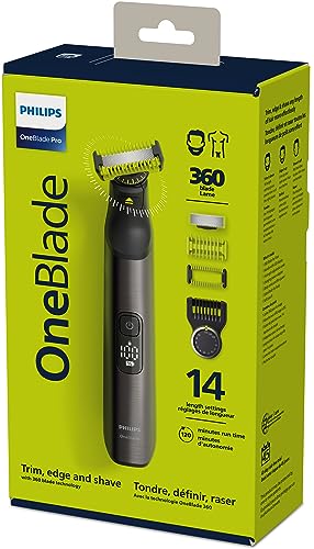 Philips OneBlade 360 Face & Body, Wet & Dry, Trim, Edge & Shave with the 5-in-1 Adjustable Comb and Body Comb, QP2834/20