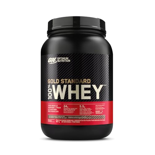 Optimum Nutrition Gold Standard 100% Whey Protein Powder, 2.270g - Extreme Milk Chocolate - 70 servings (packaging may vary)