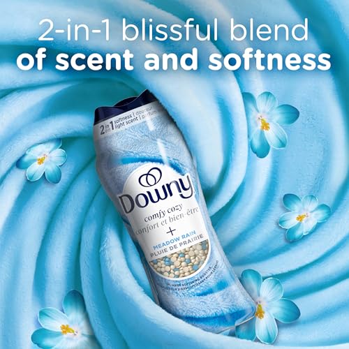 Downy Comfy Cozy In-Wash Laundry Scent Booster Beads, Meadow Rain Scent, Softness and Freshness, 725 Grams
