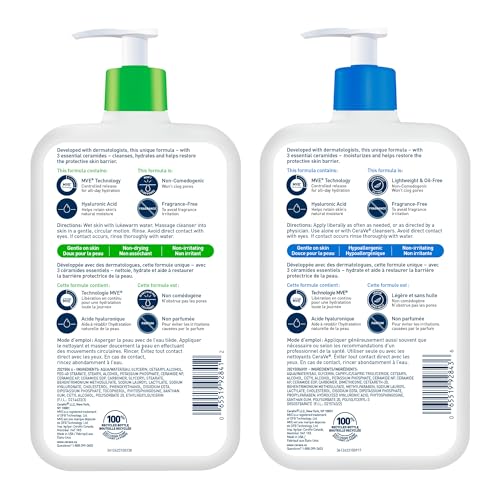 CeraVe Moisturizing Lotion, Daily Lightweight Lotion with Hyaluronic Acid & Ceramides for Women and Men. Suitable for Dry & Sensitive Skin, Fragrance-Free, Non-Comedogenic & Allergy Tested, 473 mL