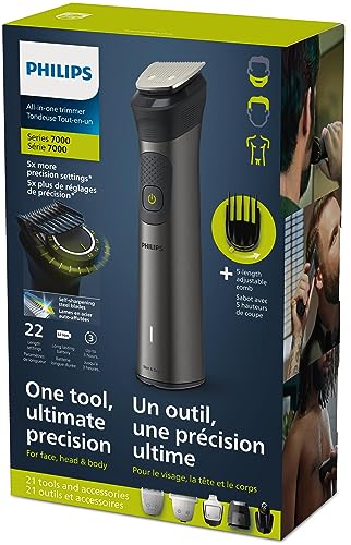 Philips Multigroom Series 3000 Cordless with 10 Trimming Accessories, Lithium-Ion and Storage Bag, MG3750/10