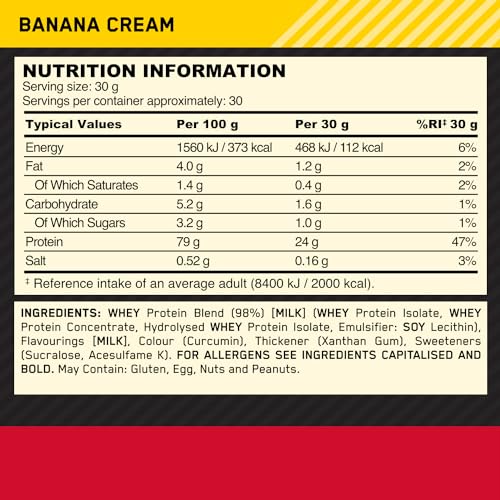 OPTIMUM NUTRITION Gold Standard Banana Cream 2lb