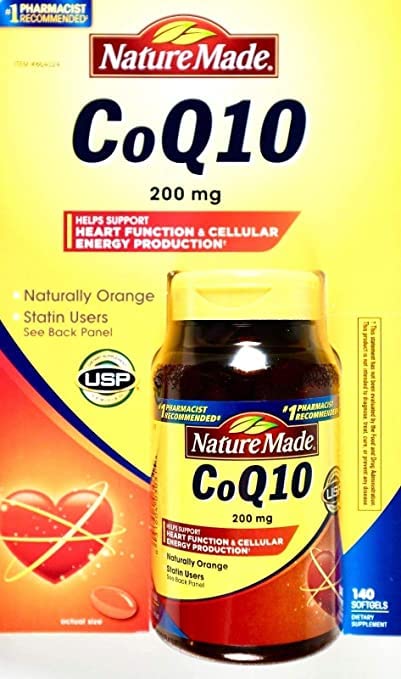 Nature Made CoQ10 200mg, Dietary Supplement for Heart Health Support, 105 Softgels, 105 Day Supply
