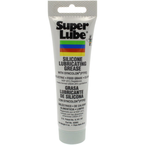 Super Lube 92003 Silicone Lubricating Grease, 3 oz Tube, White