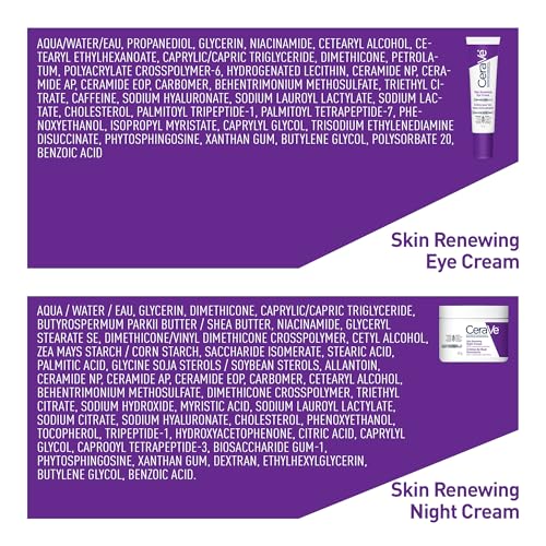 CeraVe Night Cream for Face, Skin Renewing Moisturizer for Men & Women With Hyaluronic Acid, Niacinamide, Bio Peptides & Ceramides. Fragrance Free, Non-comedogenic, Suitable for Sensitive Skin