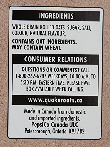 Quaker Maple & Brown Sugar Flavour Instant Oatmeal, 18 Packets, 774g