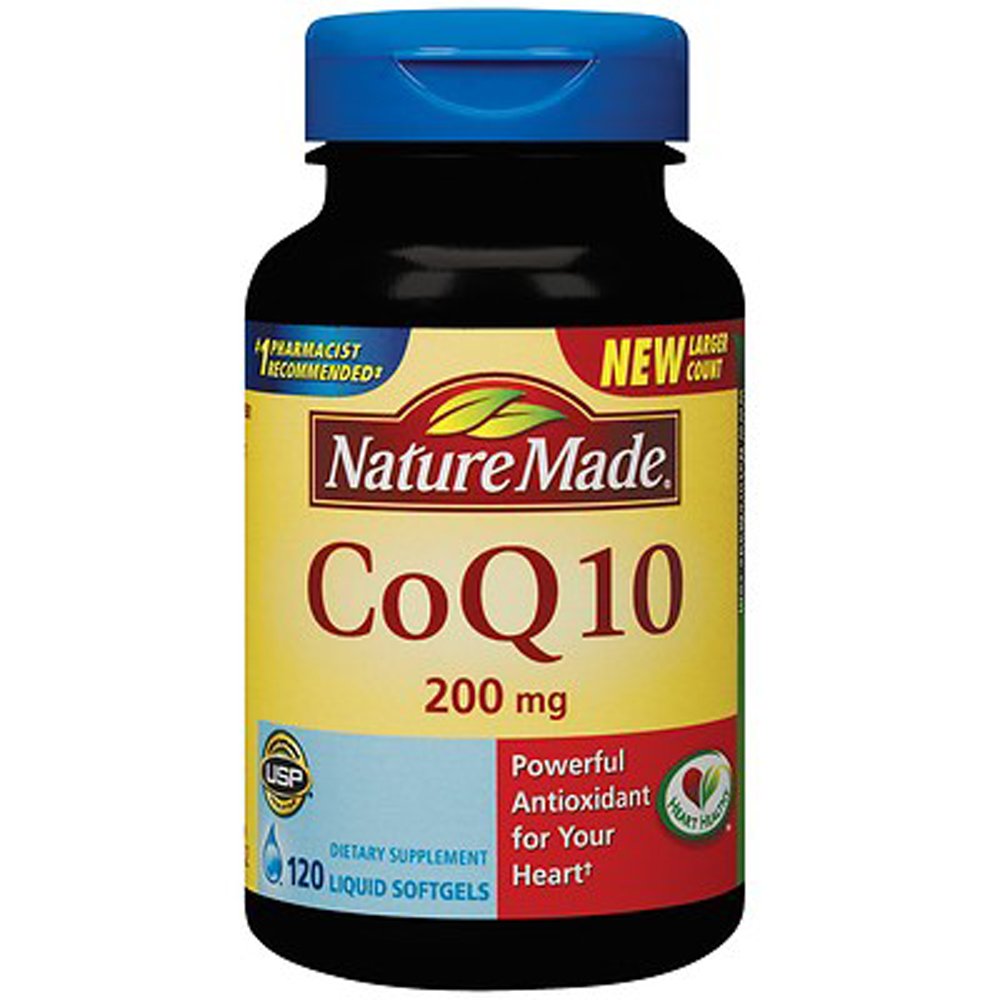Nature Made CoQ10 200mg, Dietary Supplement for Heart Health Support, 105 Softgels, 105 Day Supply