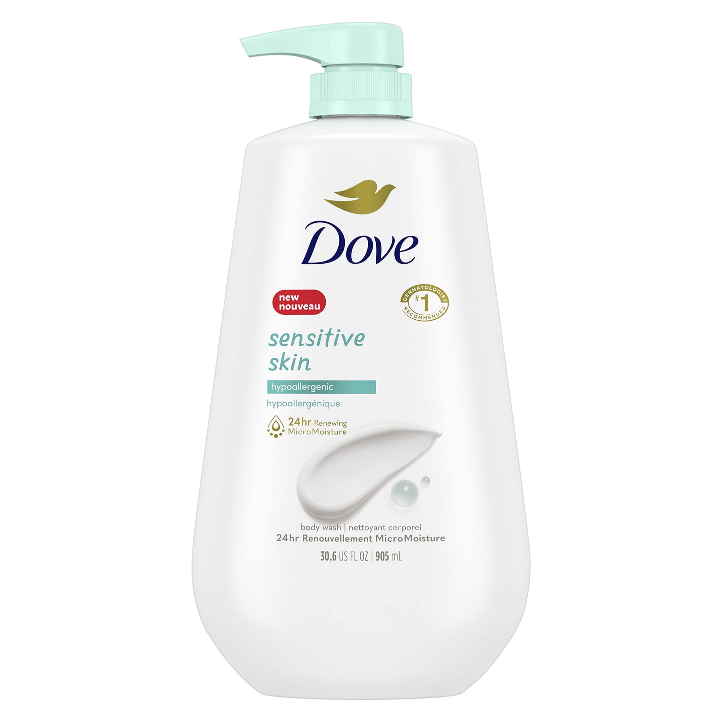 Dove Deep Moisture Body Wash with Pump, for nourishing the driest skin, 905ml (Pack of 2)
