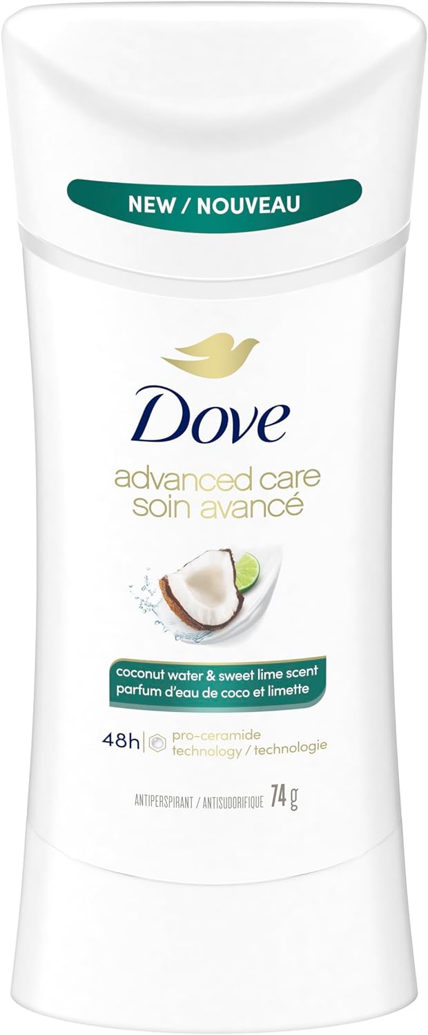 Dove Advanced Care Antiperspirant 48H Sweat and Odour Protection Coconut Water & Sweet Lime Scent with Pro-Ceramide Technology