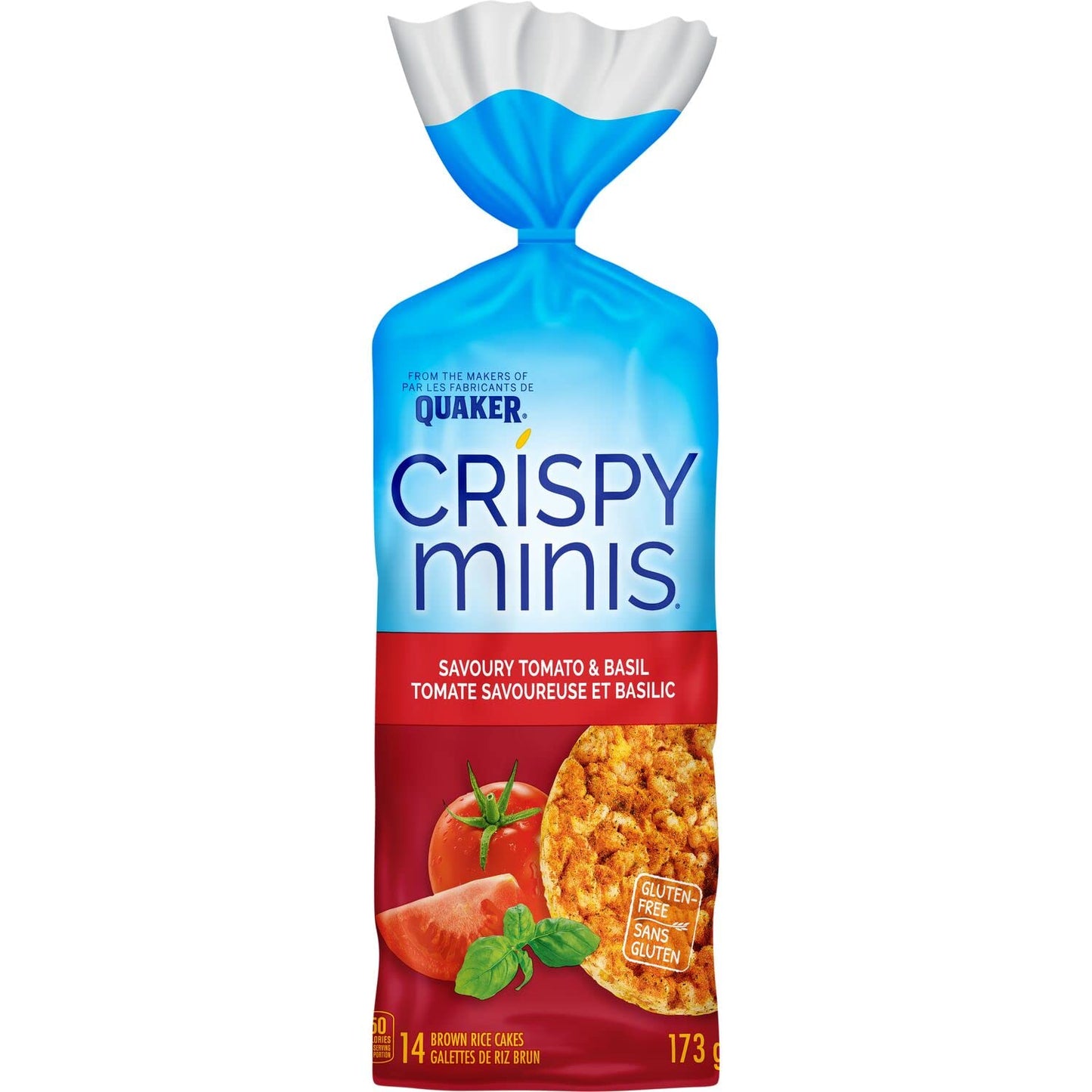 Quaker Crispy Minis White Cheddar Flavour Large Brown Rice Cakes, Multi-Pack, 140g (Pack of 12)