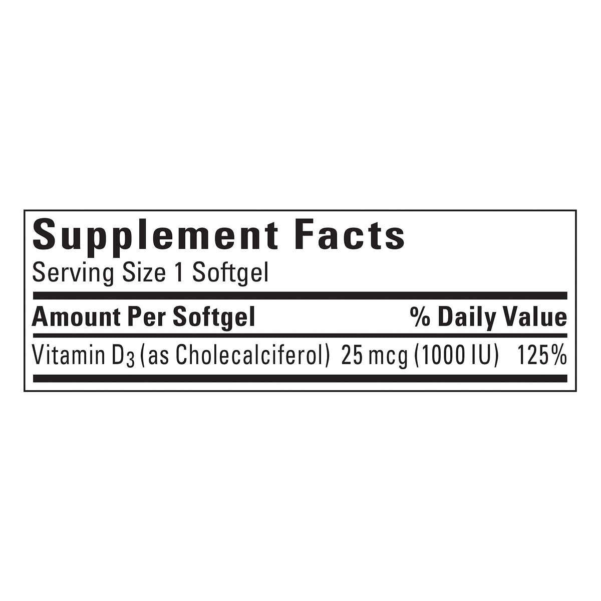 Nature Made Vitamin D3 1000 IU (25 mcg), Dietary Supplement for Bone, Teeth, Muscle and Immune Health Support, 300 Softgels, 300 Day Supply