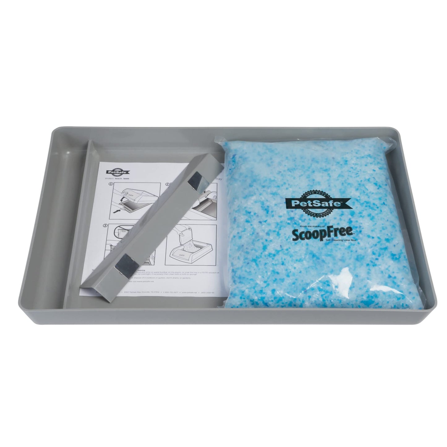PetSafe ScoopFree Self-Cleaning Cat Litter Box Tray Refills with Premium Blue Non-Clumping Crystals, 3-Pack
