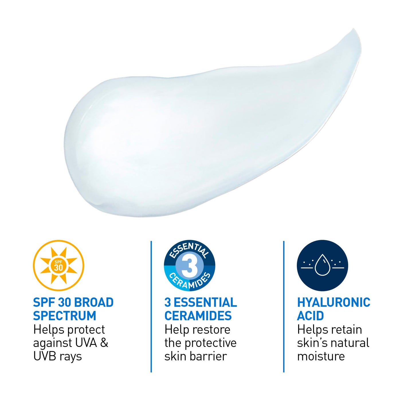 CeraVe Ultra-light Face Moisturizer with SPF 30. Hyaluronic Acid face sunscreen lotion for Men & Women, Normal to Oily & sensitive skin. Fragrance-Free, Oil-Free, Non-Comedogenic, Travel Size 50ML