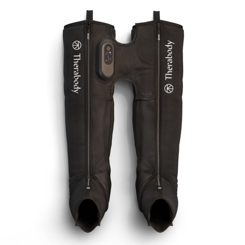 Therabody JetBoots Prime Ultra-Portable, Wireless Compression Boots for Easy Leg Muscle Recovery - Calf, Leg & Thigh Compression Sleeve with Customizable Treatments (Regular)