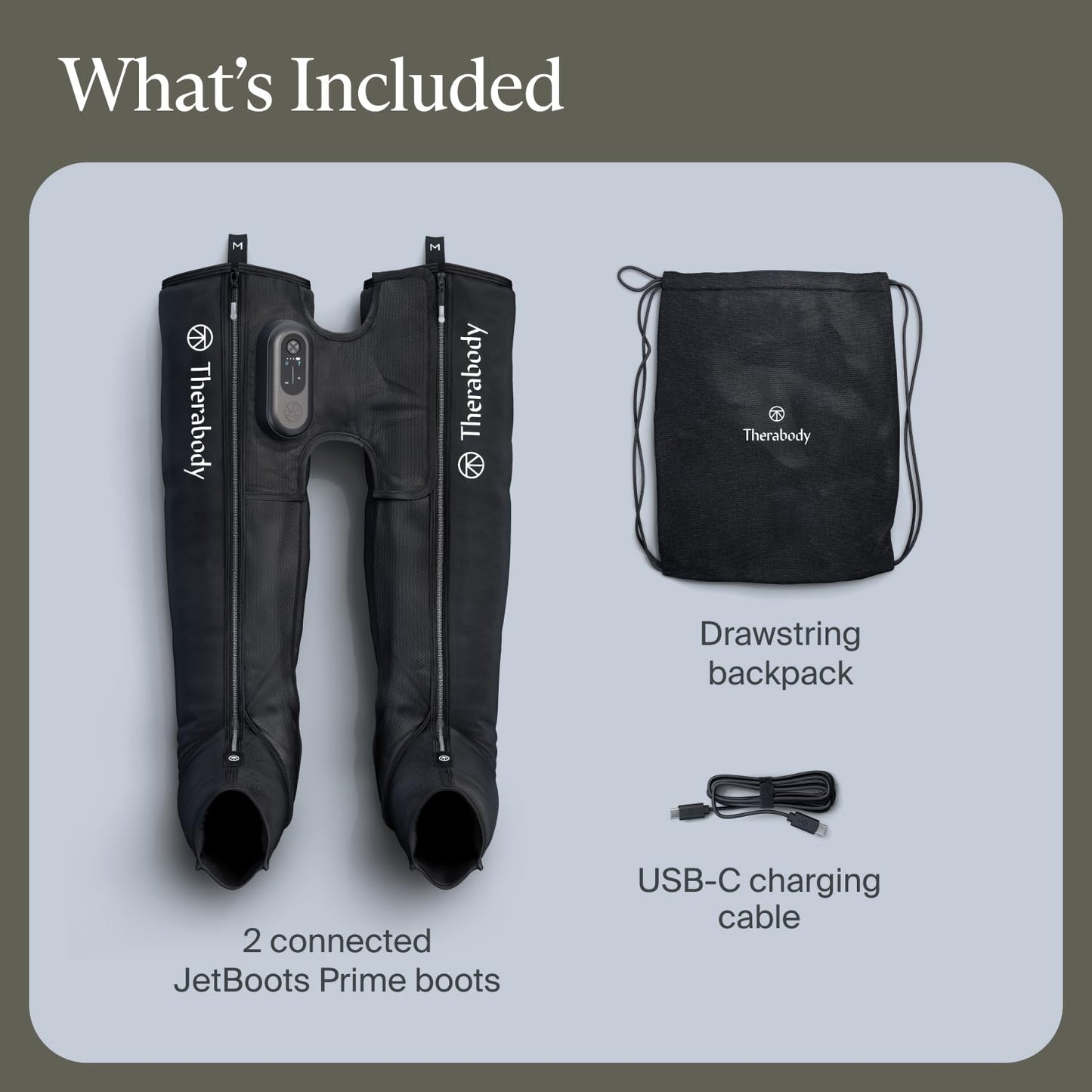 Therabody JetBoots Prime Ultra-Portable, Wireless Compression Boots for Easy Leg Muscle Recovery - Calf, Leg & Thigh Compression Sleeve with Customizable Treatments (Regular)
