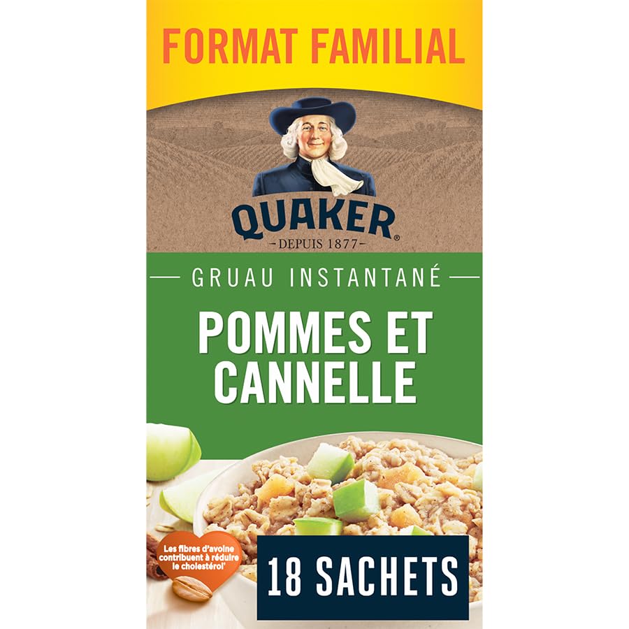 Quaker Maple & Brown Sugar Flavour Instant Oatmeal, 18 Packets, 774g
