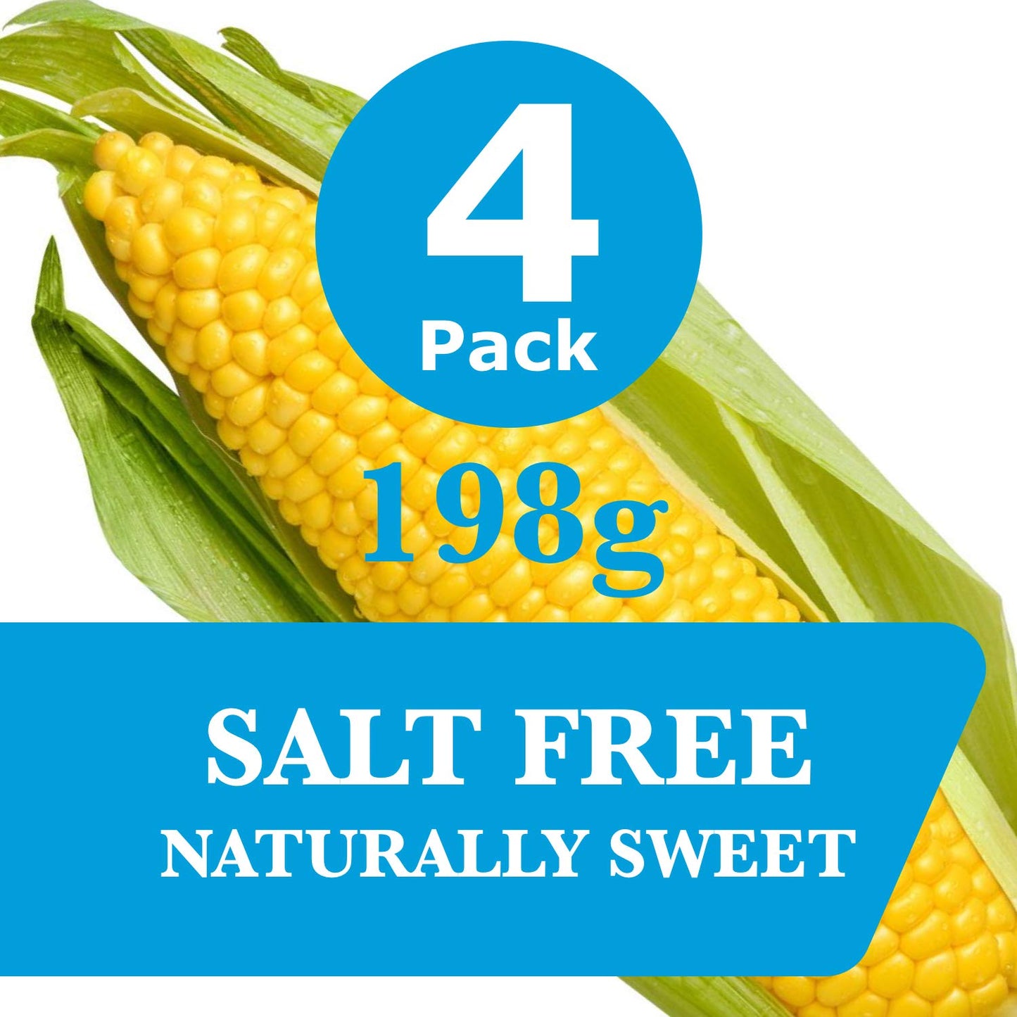 Green Giant Naturally Sweet Sweetcorn No Added Salt (4x198g)