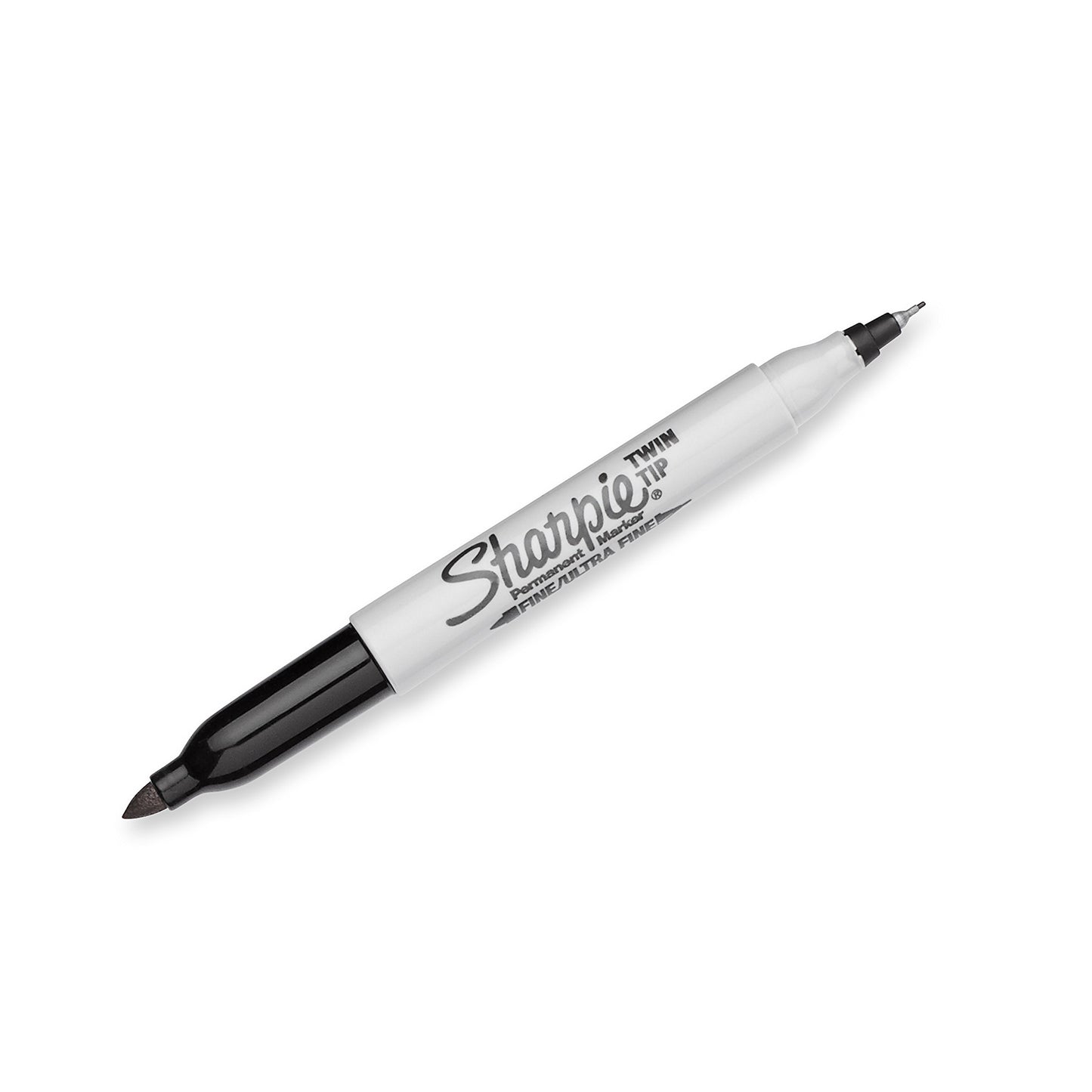 Sharpie Twin Tip Permanent Markers, Fine and Ultra Fine, Black, 2 Count
