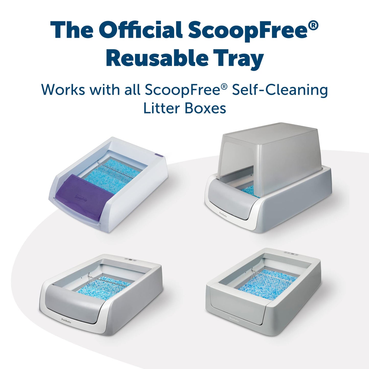 PetSafe ScoopFree Self-Cleaning Cat Litter Box Tray Refills with Premium Blue Non-Clumping Crystals, 3-Pack