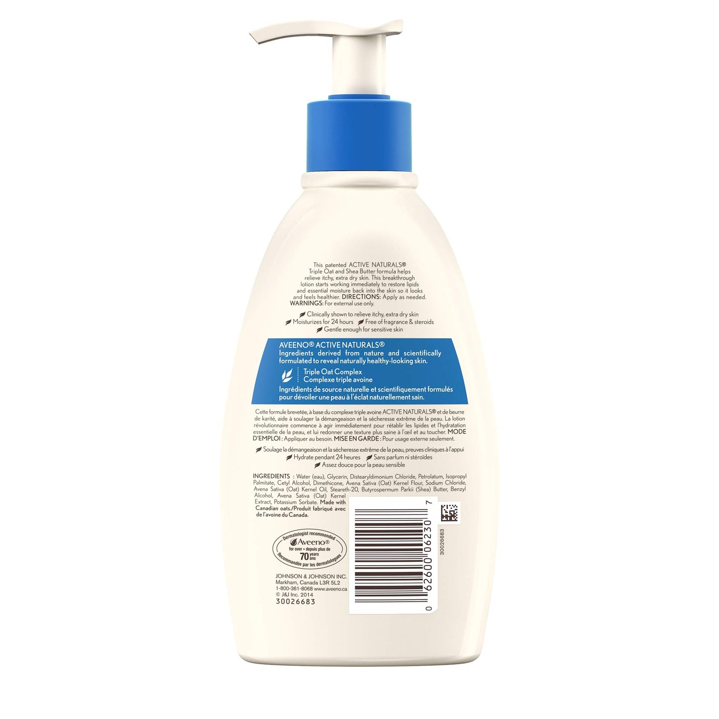 Aveeno Skin Relief Moisturizing Body Lotion With Natural Shea Butter & Triple Oat Complex, Unscented Moisturizer for Extra Dry, Itchy or Sensitive Skin, Fragrance Free, 975mL