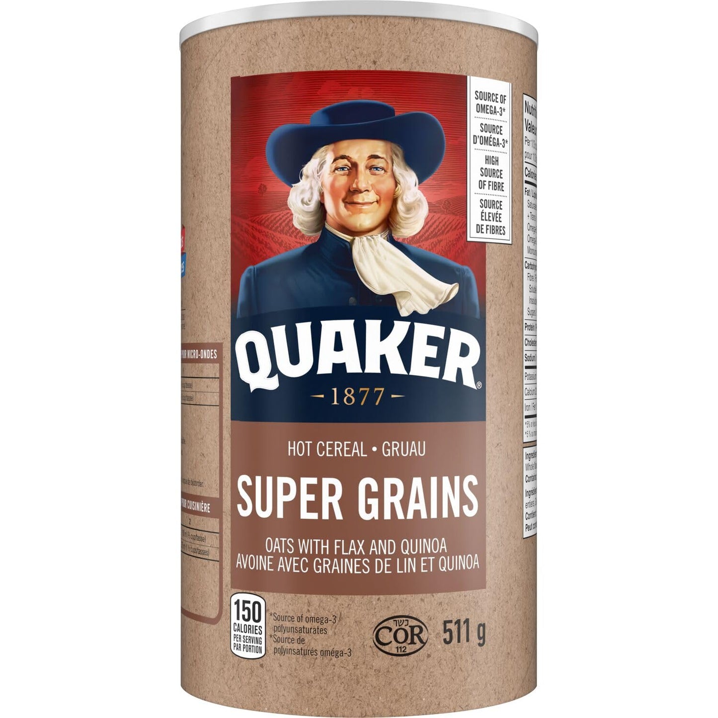 Quaker High Fibre Wild Berry Medley Instant Oatmeal, 8 Packets, 304g