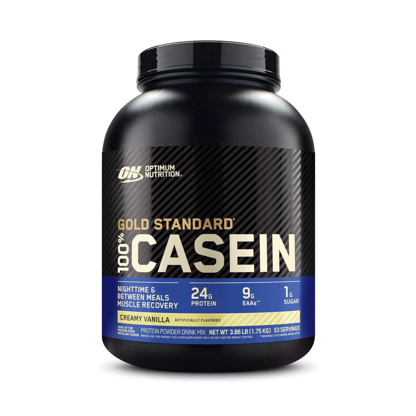 OPTIMUM NUTRITION GOLD STANDARD 100% Micellar Casein Protein Powder, Slow Digesting, Helps Keep You Full, Overnight Muscle Recovery, Creamy Vanilla, 0.91 kg