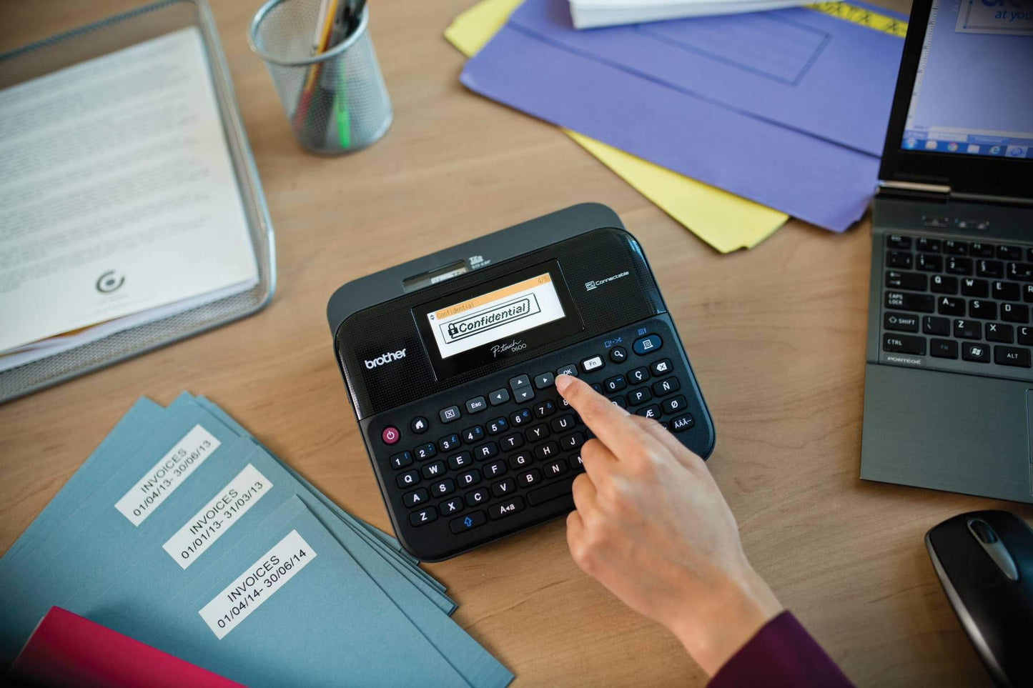 Brother P-Touch PT-D610BT Business Professional Connected Label Maker with Bluetooth® Connectivity