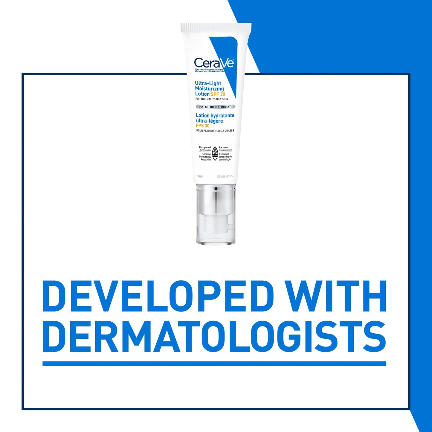 CeraVe Ultra-light Face Moisturizer with SPF 30. Hyaluronic Acid face sunscreen lotion for Men & Women, Normal to Oily & sensitive skin. Fragrance-Free, Oil-Free, Non-Comedogenic, Travel Size 50ML