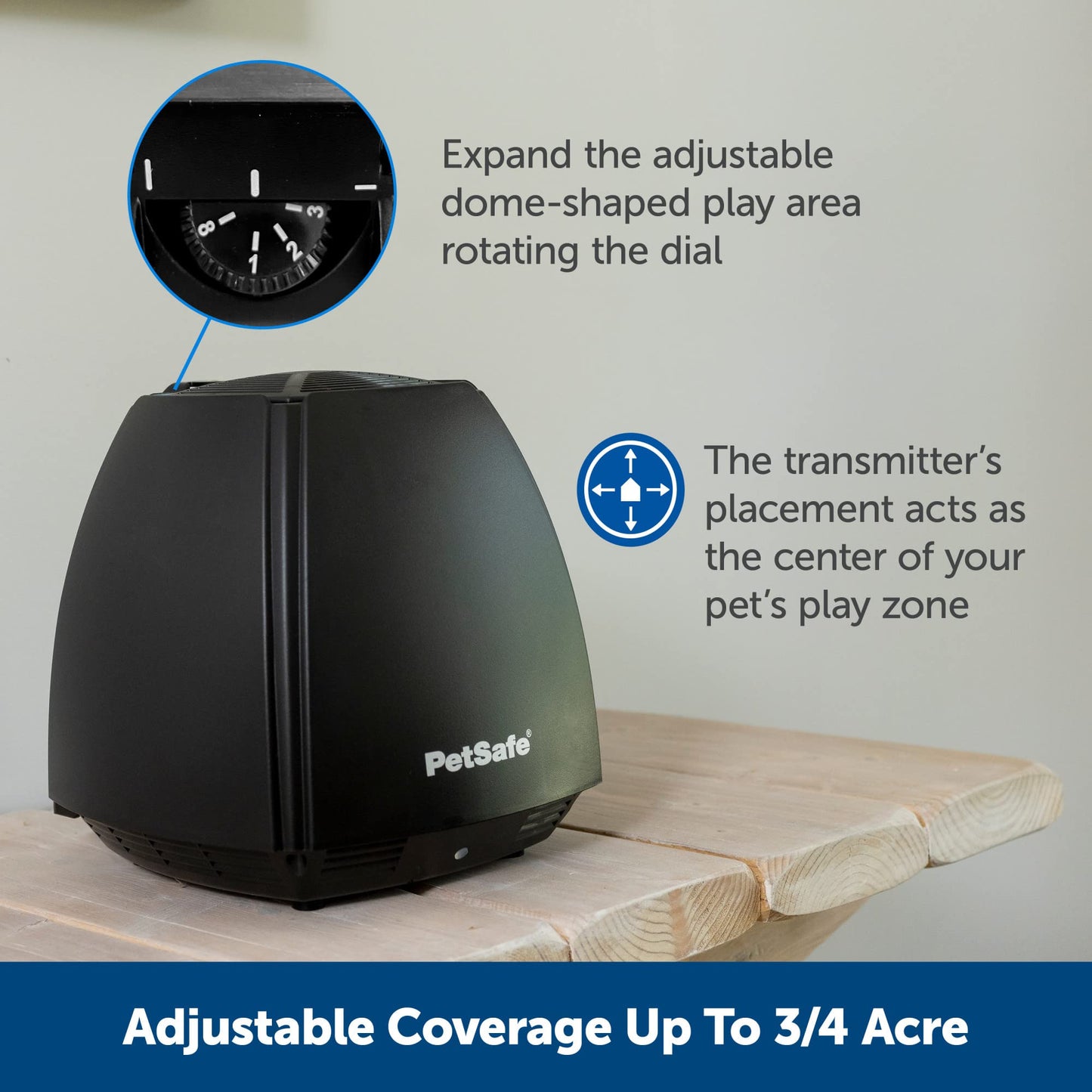 PetSafe Stay and Play Wireless Pet Fence for Stubborn Dogs from The Parent Company of Invisible Fence Brand Above Ground Electric Pet Fence with Waterproof and Rechargeable Training Collar