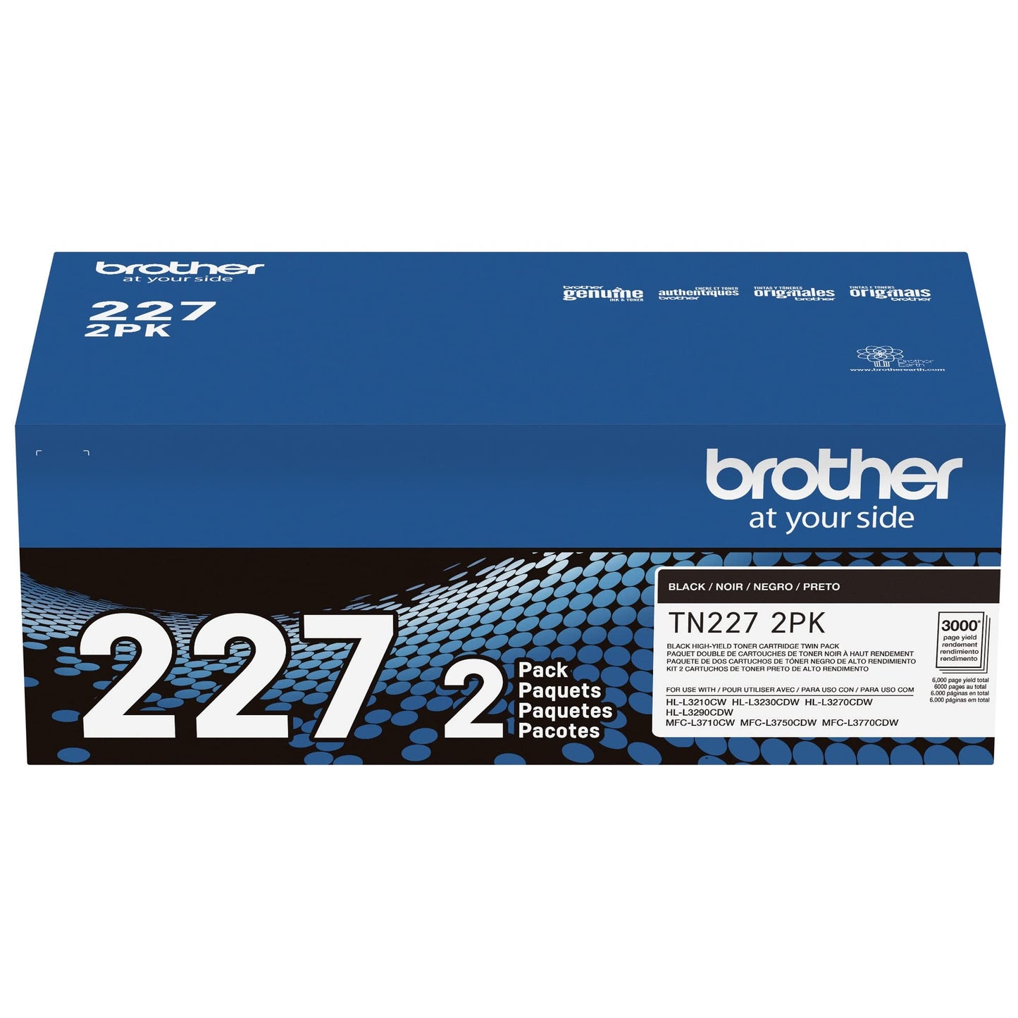 Brother TN227BK Laser Printer High Yield Toner Cartridge, Black TN227