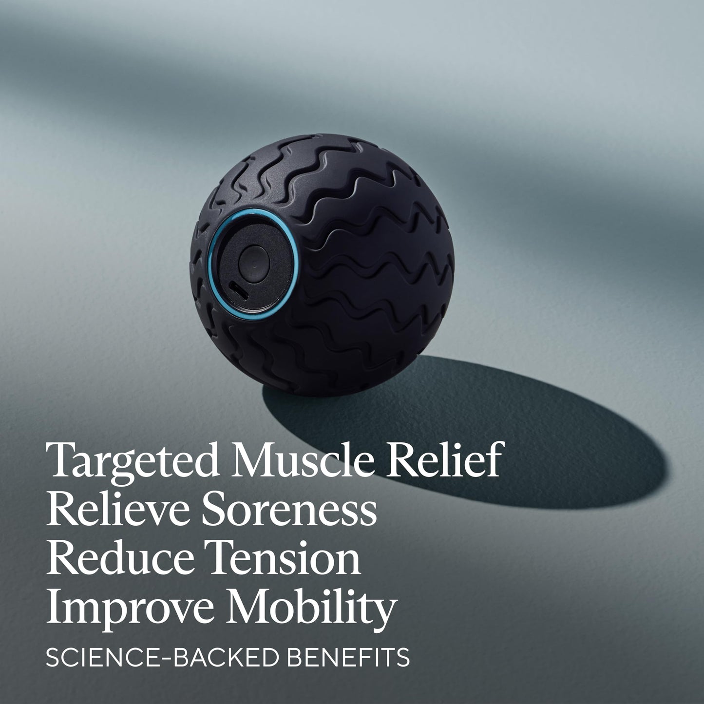 Therabody Wave Series Wave Solo - Handheld Bluetooth Enabled Massage Device. Ultra Portable Vibration Therapy Ball with QuietRoll Technology & 3 Customizable Vibration Frequencies in Therabody App