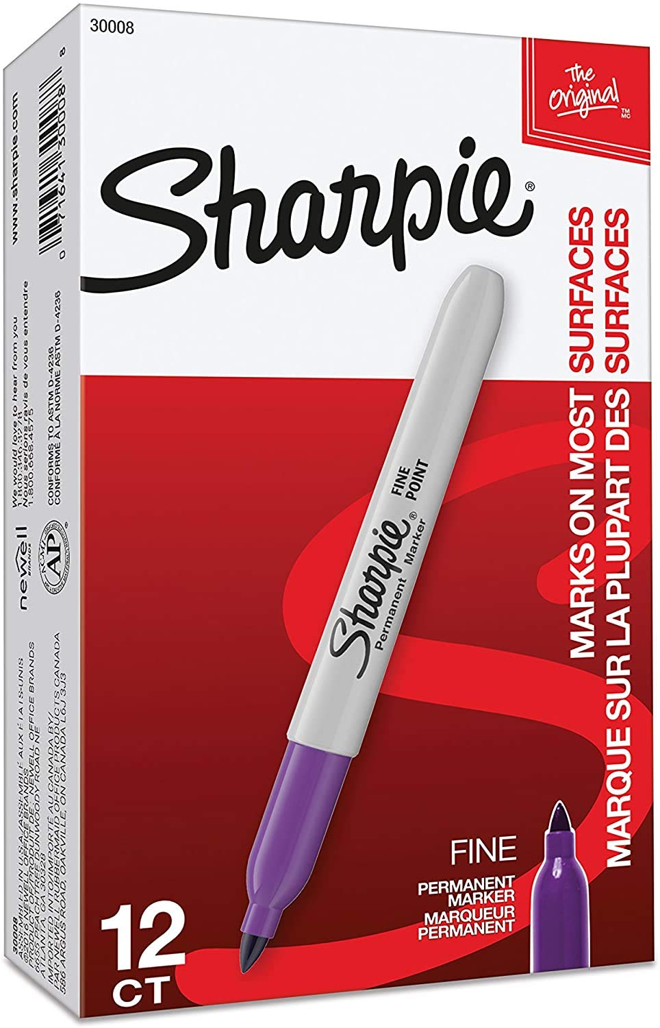 Sharpie Permanent Markers, Fine Point, Black, 36 Count - (New)