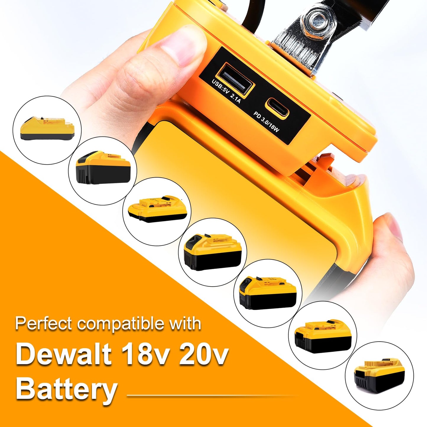 Cordless LED Work Light for Milwaukee 18V Lithium Batteries, 108W 5400LM Adjustable Portable Flood Lights for Job Site Lighting Outdoor Camping Garage Vehicle Lighting【Battery not Included】