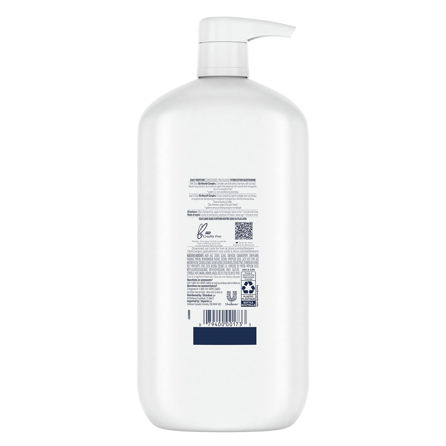 Dove Daily Moisture Conditioner with Bio-Nourish Complex moisturizes and nourishes dry hair 950 ml