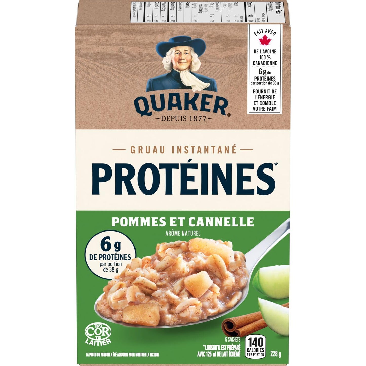 Quaker High Fibre Wild Berry Medley Instant Oatmeal, 8 Packets, 304g