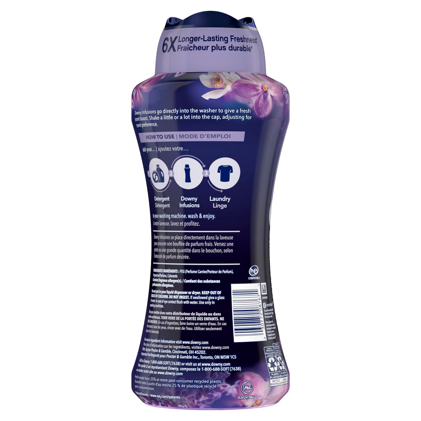 Downy Infusions In-Wash Laundry Scent Booster Beads, CALM, Soothing Lavender and Vanilla Bean - 680 Grams