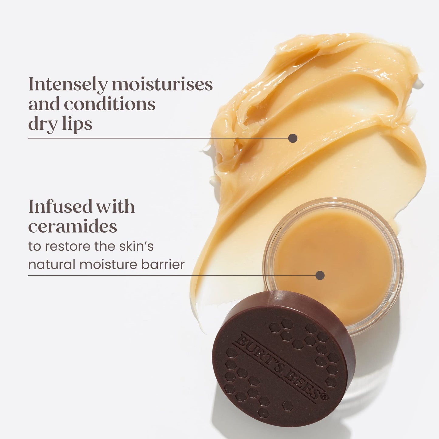 Burt's Bees Overnight Intensive Lip Treatment For Dry, Chapped and Cracked Lips, Ultra-Conditioning Lip Care, 100% Natural 7.08g
