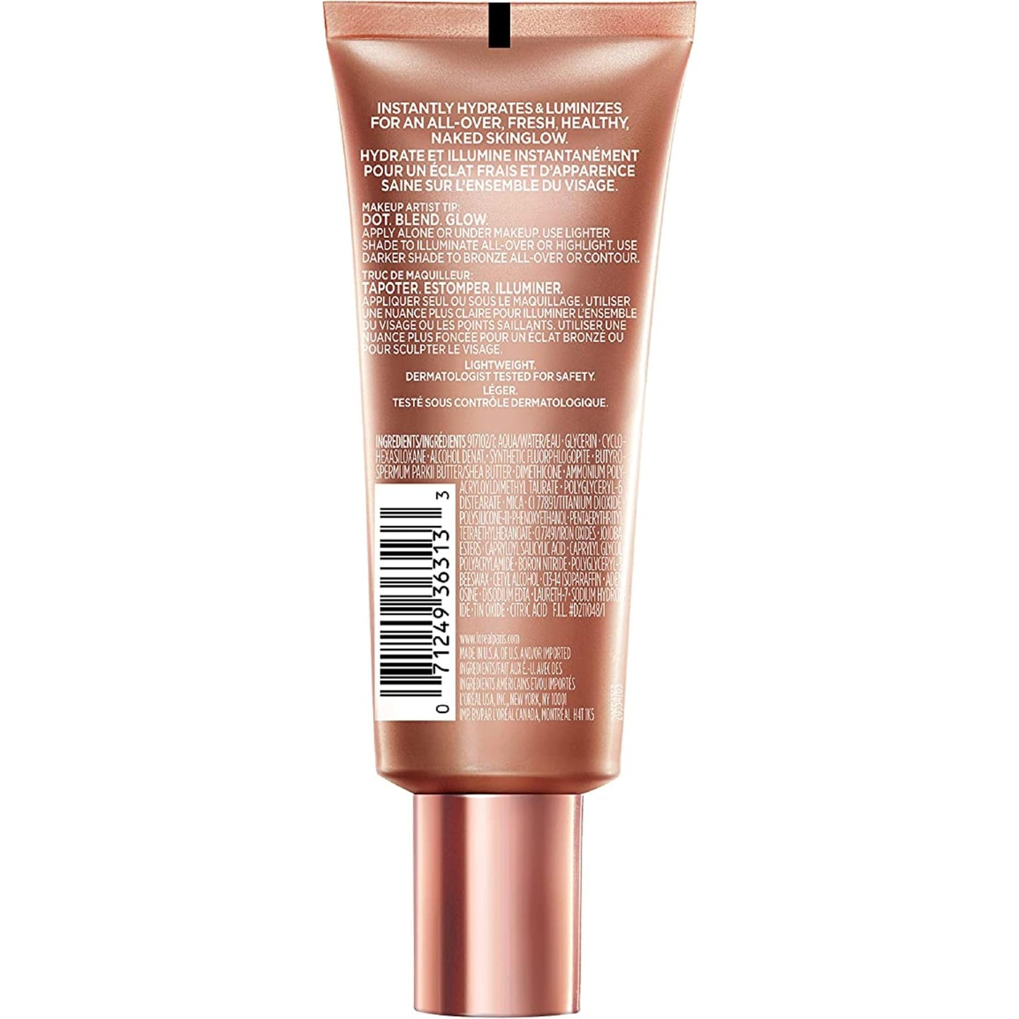 L’Oréal Paris True Match Lumi Glotion Natural Glow Enhancer, Instantly Hydrates and Illuminates Skin, Sheer Color Tint, Offers a Sunkissed Glow, 903 Medium, 40 mL