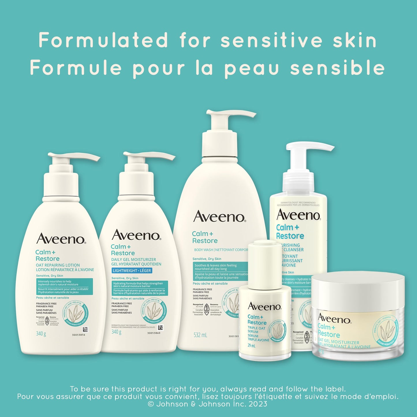 Aveeno Calm and Restore Oat Gel Facial Moisturizer for Sensitive Skin, Lightweight Gel Cream Face Moisturizer with Prebiotic Oat and Feverfew, Hypoallergenic, Fragrance and Paraben-free, 48 Grams