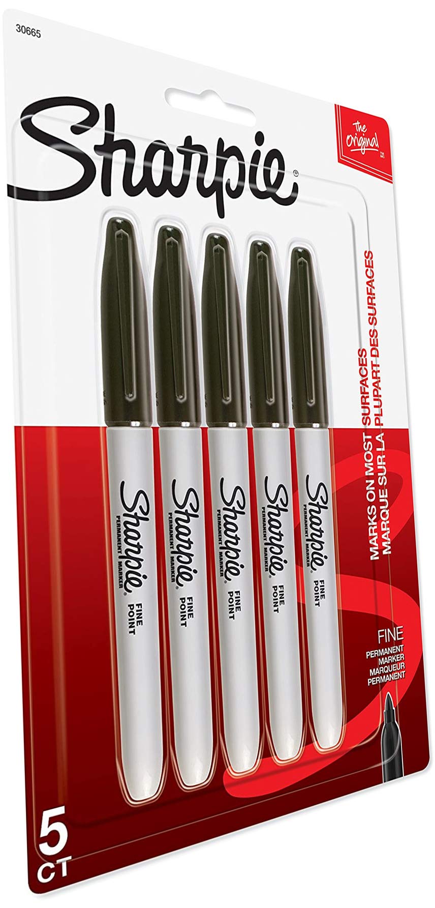 Sharpie Permanent Markers, Fine Point, Black, 36 Count - (New)