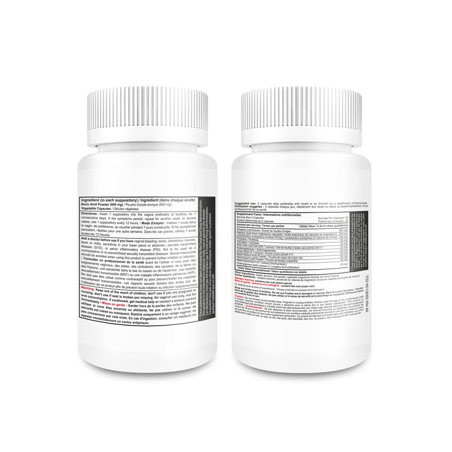 NutraBlast Boric Acid Vaginal Suppositories - 100% Pure Made in USA - Boric Life Intimate Health Support (30 Count)