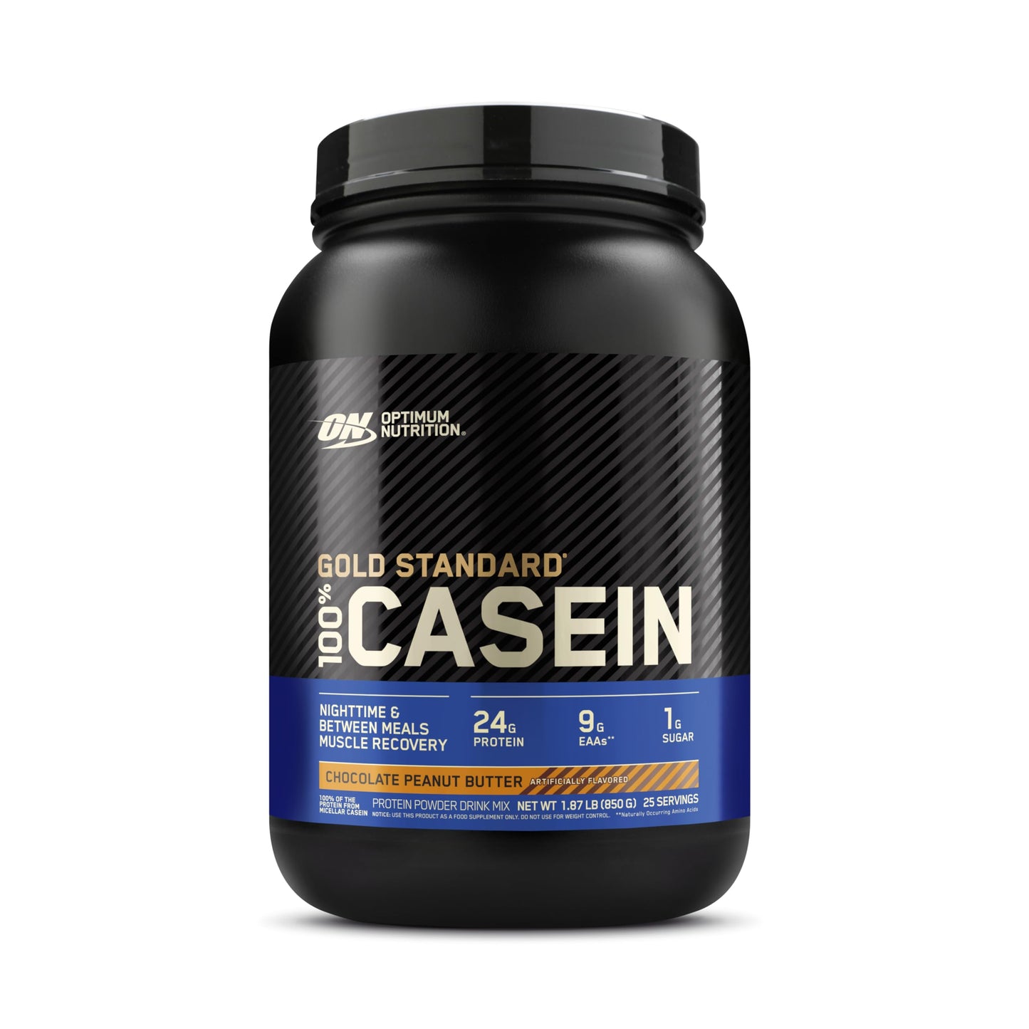 OPTIMUM NUTRITION GOLD STANDARD 100% Micellar Casein Protein Powder, Slow Digesting, Helps Keep You Full, Overnight Muscle Recovery, Creamy Vanilla, 0.91 kg