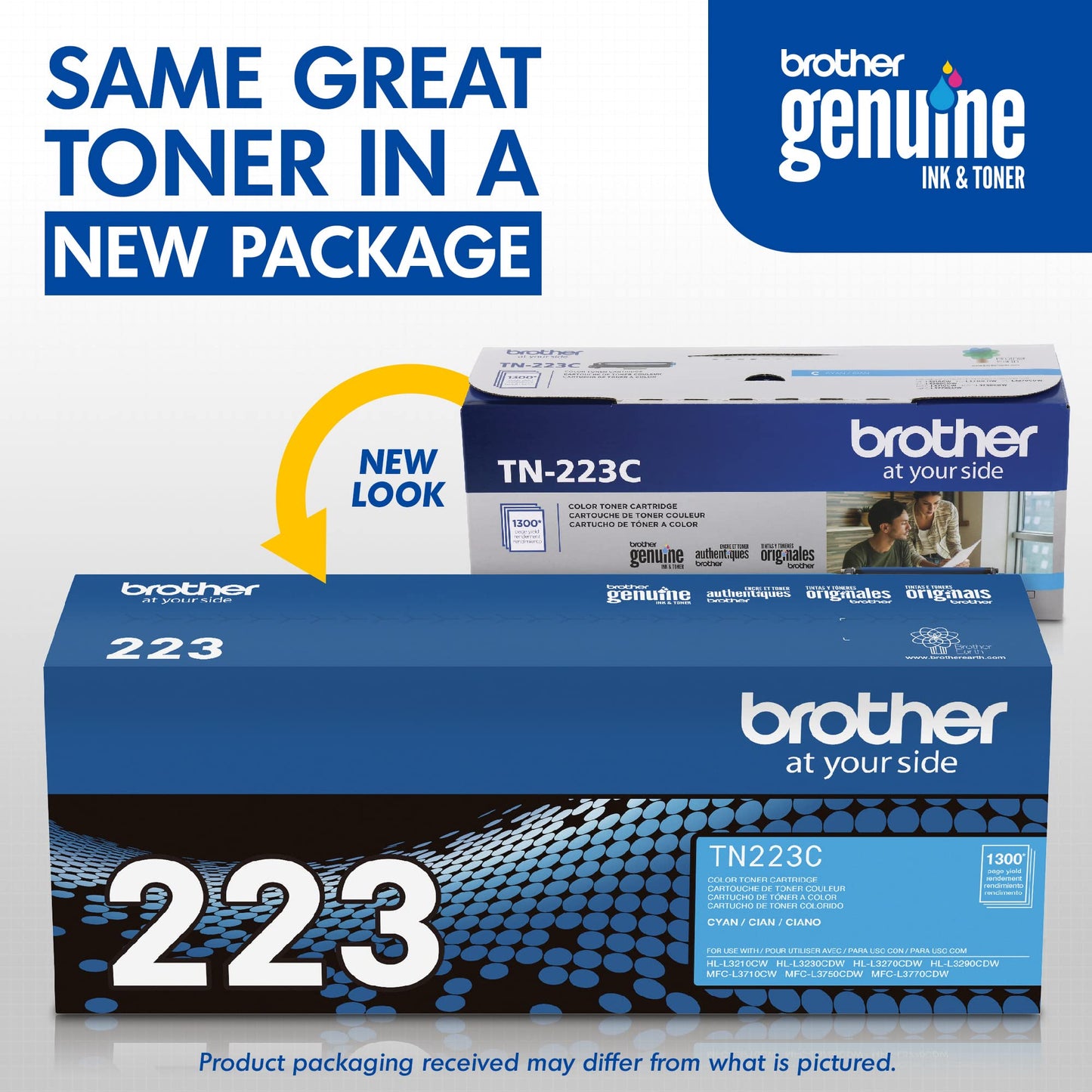 Brother TN227BK Laser Printer High Yield Toner Cartridge, Black TN227